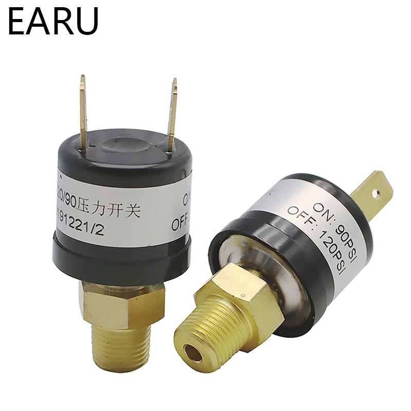 1pc Air Compressor Pressure Control Switch Valve Heavy Duty 90-120 PSI Pressure Sensor Switch Transmitter Transducer Auto Car