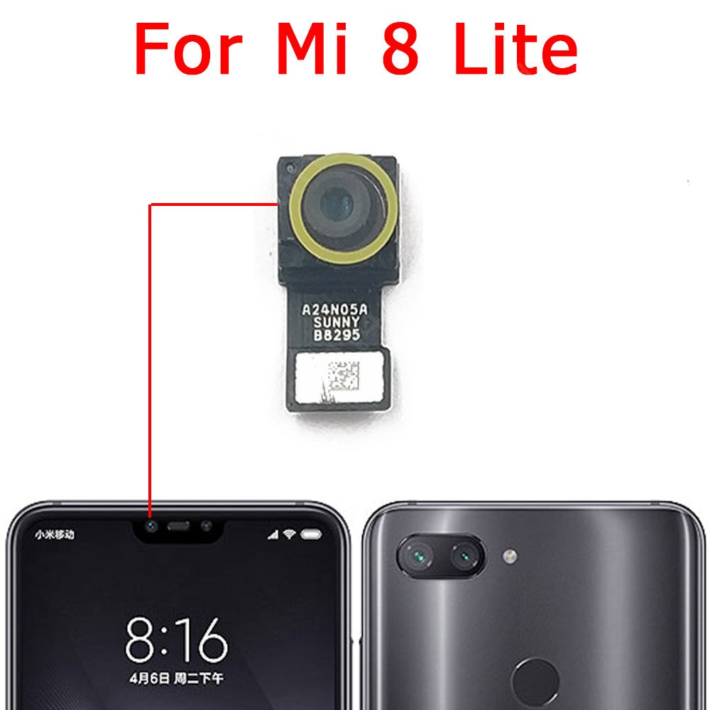 Cámara Frontal trasera Original para Xiaomi Mi 8 Lite Mi8 SE, módulo de cámara trasera, reparación flexible, piezas de repuesto: Mi 8 Lite Front