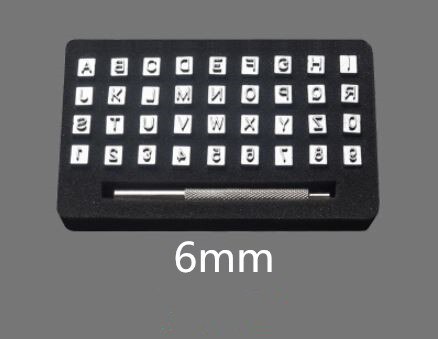 36pcs steel alphanumeric stamp punch set leather craft stamp engraving tool: B