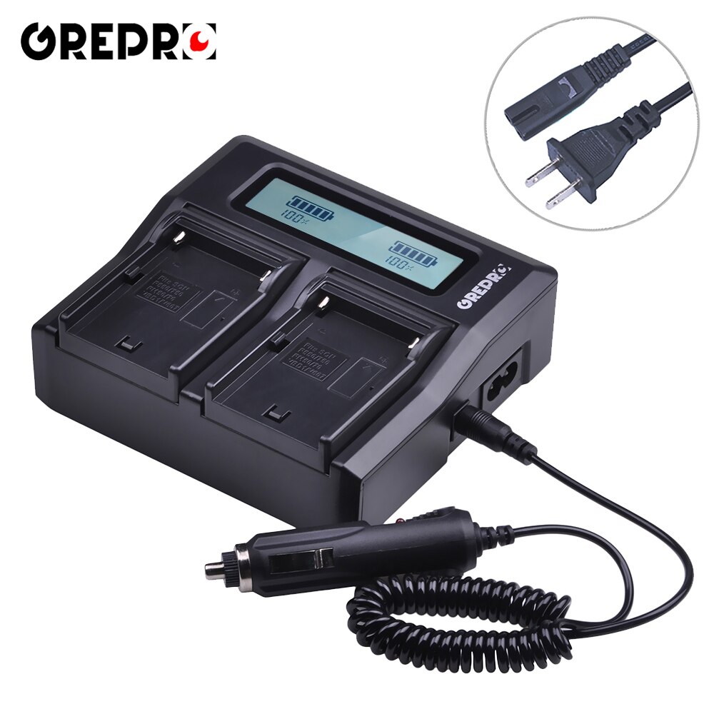 Caricabatterie doppio LCD rapido per Sony NP-FV100 NP FV100 FV50 FV70 FH100 FH70 FH50 FH60 FP50 FP90 CX700E PJ50E 30E 10E: US
