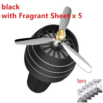 Bil parfyme luftfrisker auto bil lukt ledet mini tilstand ventil utløp parfyme klipp fersk aromaterapi duft: Svart kombinasjon