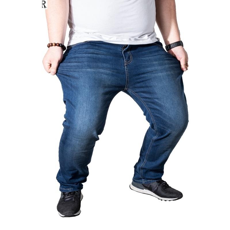 Miesten farkut joustavat housut suuri koko suuri koko 6xl 7xl 8xl 9xl syksy klassiset vapaa-ajan farkut koti 44 46 48 elastiset farkut