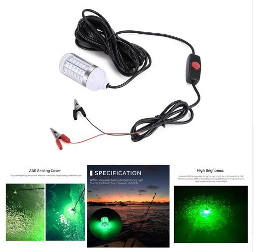 12V 30W/15W Vissen Licht Led Onderwater Vissen Licht IP68 2835 Lokt Vis Finder Lamp Trekt garnalen Inktvis Krill Groen Laopao: 15w / yellow