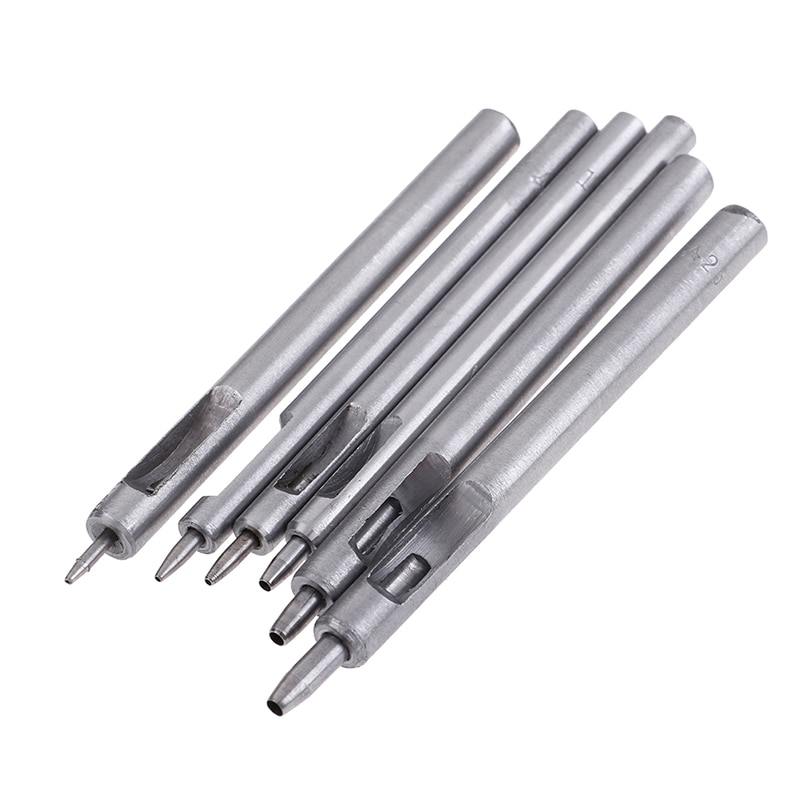 DIY Handmade Round Hollow Drilling Leather Punching Tools Belt Punches Handicraft Puncher Leather Tool 0.5mm-2.5mm