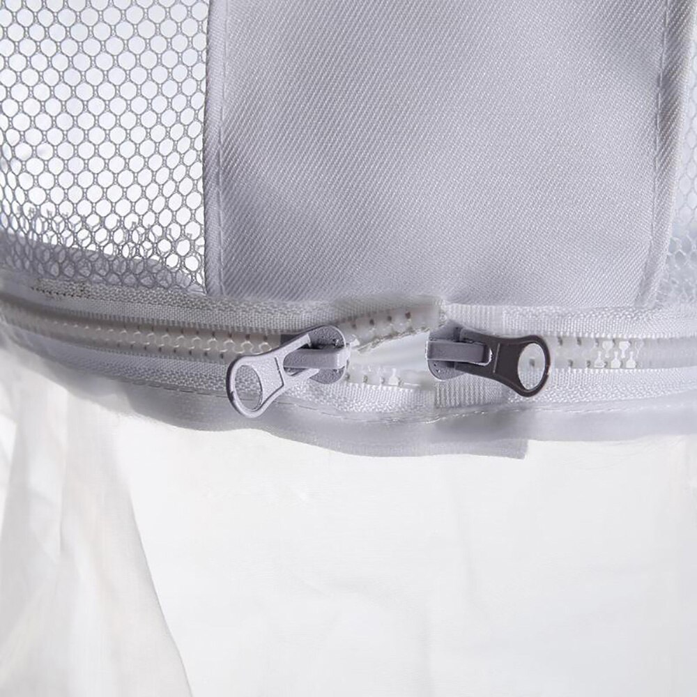 Ropa transpirable para apicultura Anti-abeja traje de apicultura dedicado medio cuerpo con tapa a prueba de abejas blanco