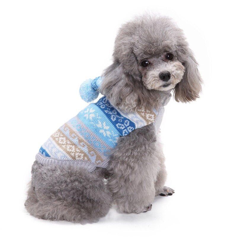 Autumn/winter Wool Pet Dog Sweaters Cute Christmas Flower Pattern Knitting Pet Sweater for Medium and Big Dog Pet Clothes