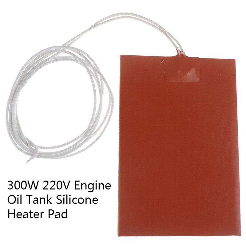 300W 220V Silicone Heating Pad Square Rubber Heat Mat Heated Bed Plate Flexible Universal Engine Oil Tank Silicone Heater Pad