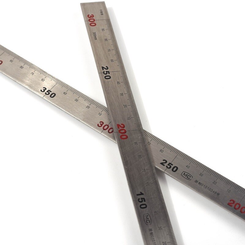 Angel 150 x 300mm 250 x 500mm Thicker 2mm Stainless Steel 90 Degree Right Angle Ruler for Woodworking / Office Measuring Tools