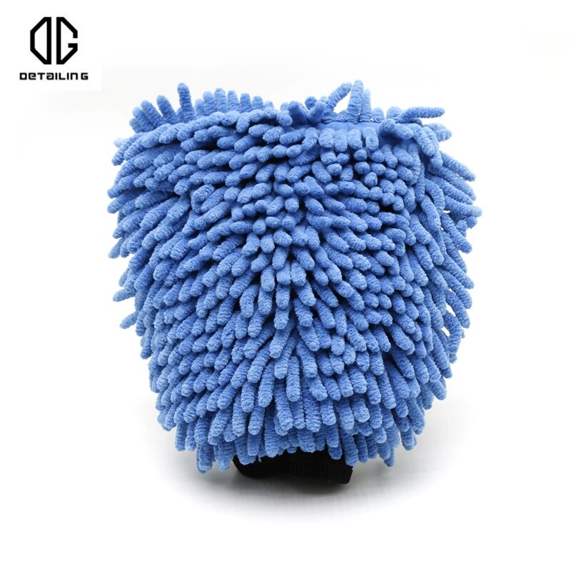 Gant de nettoyage de voiture | Détaillant, nettoyage de voiture à face unique, gant en microfibre, gant de Chenille, gant de lavage: Bleu