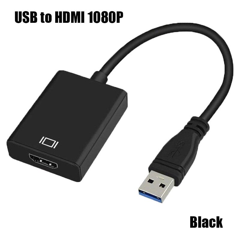USB2 0 / 3.0 to HDMI &amp; VGA Supports Audio Output USB to HDMI 1080P Computer Host to TV For PC Laptop HDTV Monitor Projector