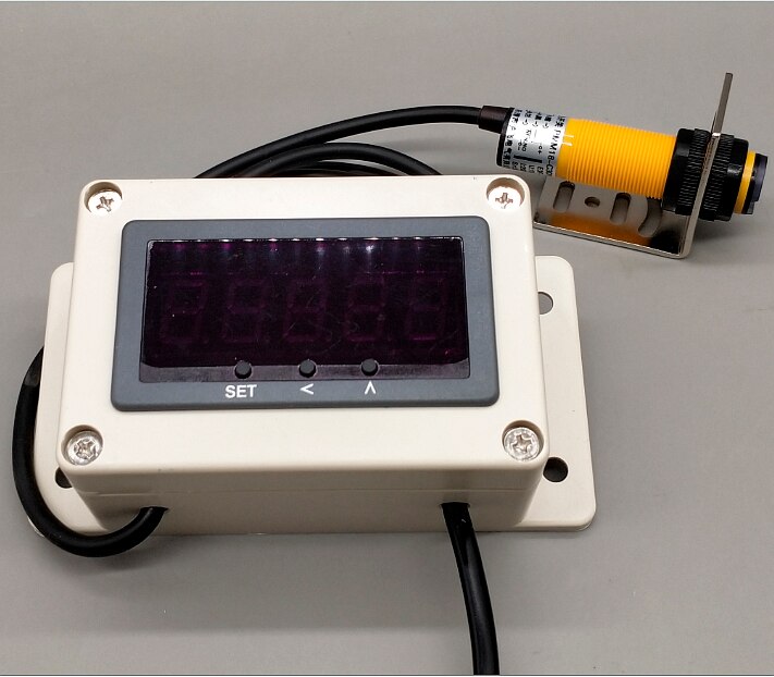 Automatisk induktion infraröd räknare industriell transportband linje intelligent elektronisk digital display räknare