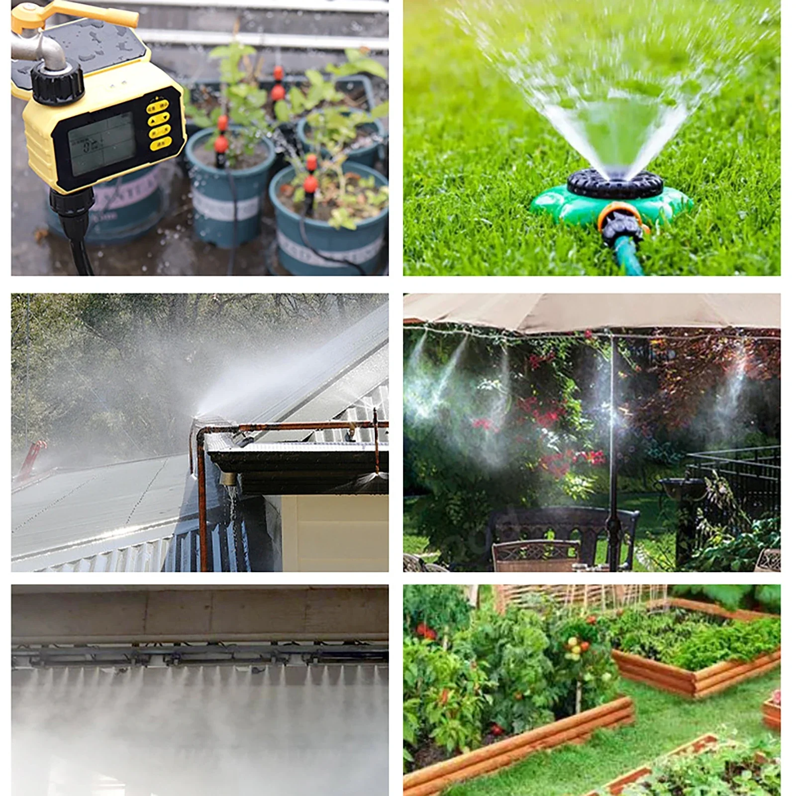 Intelligent Irrigation Watering Timer Auto Water Saving Solar Irrigation Controller Garden Lawn Plant Solar Timer