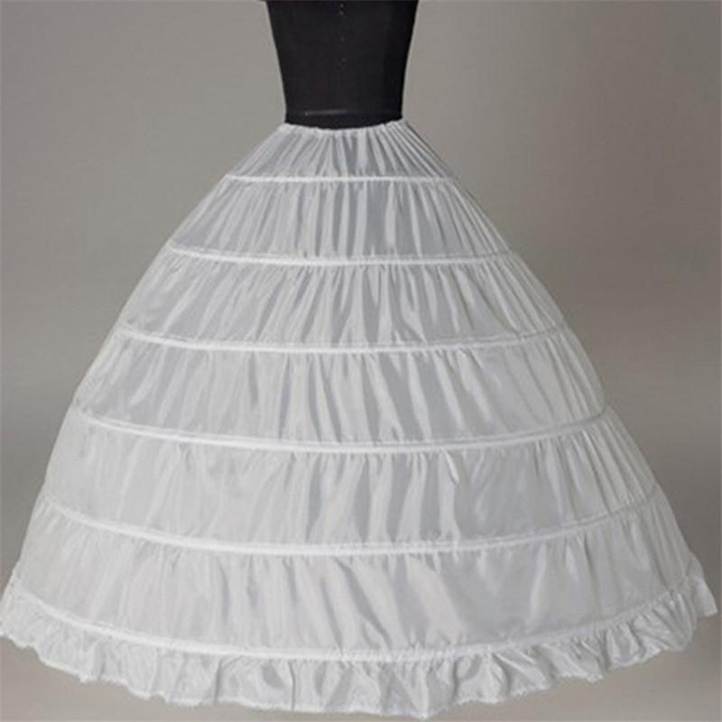 Enagua de aros para mujer, falda interior de crinolina para vestido de boda, vestido de novia, enaguas de burbuja, color blanco, 6 unidades