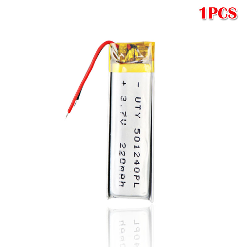 EASTFIRE Akumulator Litowo-Polimerowy 220mAh 3.7V 501240 do MP3, Smartwatch, Słuchawek Bluetooth: 1 szt.
