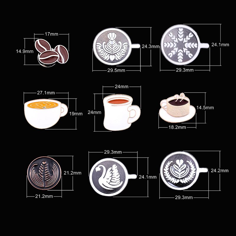 Accesorios de café expreso para parejas, esmaltado para broche de gota de aceite taza de té, Mini insignia de café Tamper, de café para los amantes del café