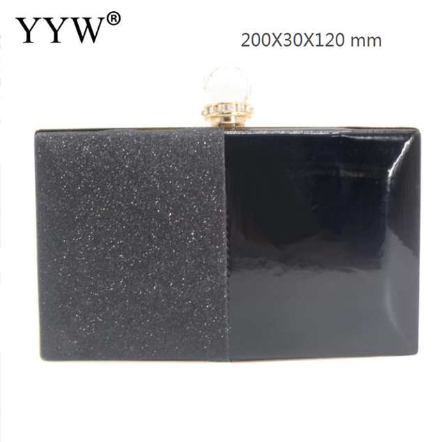 Small Black And White Wedding Clutch For Women Evening Bag Crossbody Bag Wedding Bridal Purse Cocktail Party Prom Pochette Femme: Black