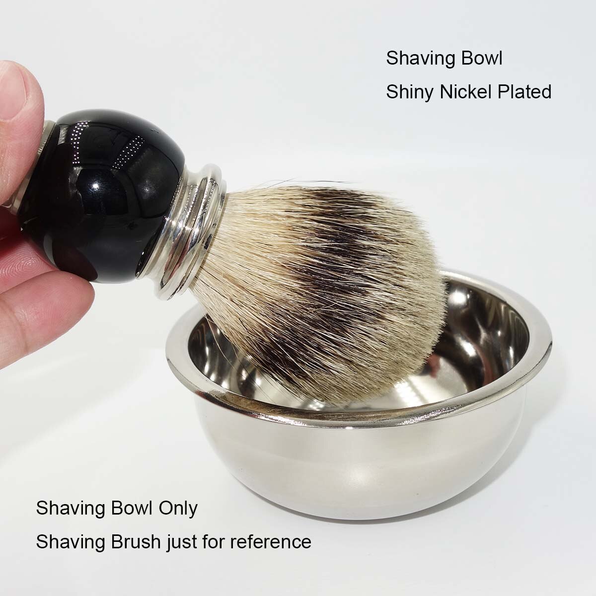WLONG-tazón de jabón para afeitado de hombres, de boca ancha taza de espuma, cepillo de barba duradero, herramientas de barbero