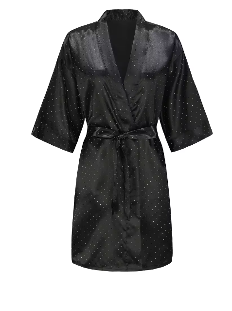Brautkleid mit Diamanten Robe Luxus hochwertiger Bademantel Sexy Nachtwäsche Damen Robe Seidensatin Pyjamas Braut: S / Brown