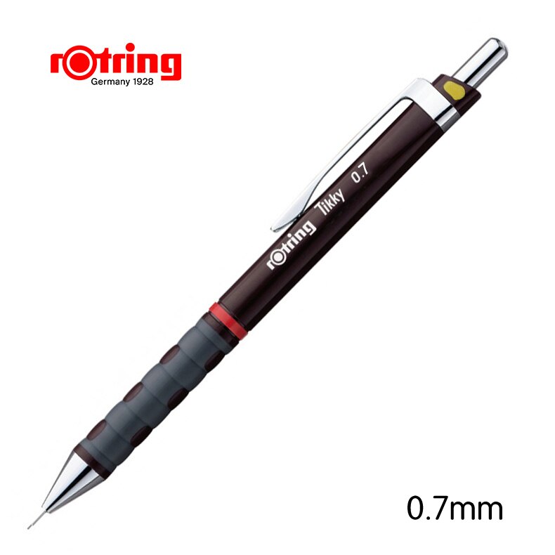 Roterende tikky mekanisk blyant 0.35mm/0.5mm/0.7mm/1.0mm blyblyanter til skolegrafittegning af blyantkunstforsyninger: Vin 07mm