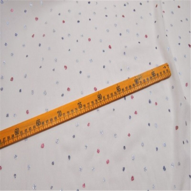 Tela Jacquard de seda brillante con de lunares, tejido de seda con estampado de puntos dorados, Jacquard metálico para decoración de primavera