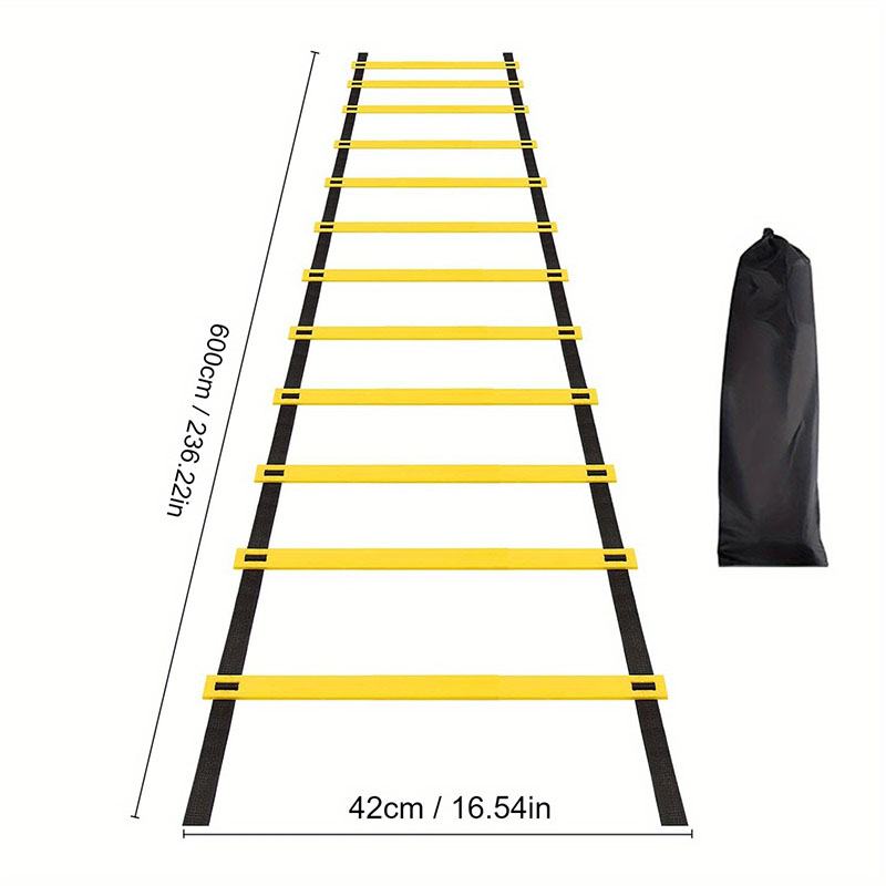 Escaleras de agilidad, correas de nailon para entrenamiento de velocidad y flexibilidad deportiva, equipo de escalera energética para entrenamiento de fútbol y agilidad: Morado