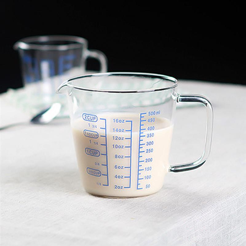 250ml/500ml Measuring Cup High Borosilicate Glass Heat Resistant Measuring Glass for Kitchen Restaurant