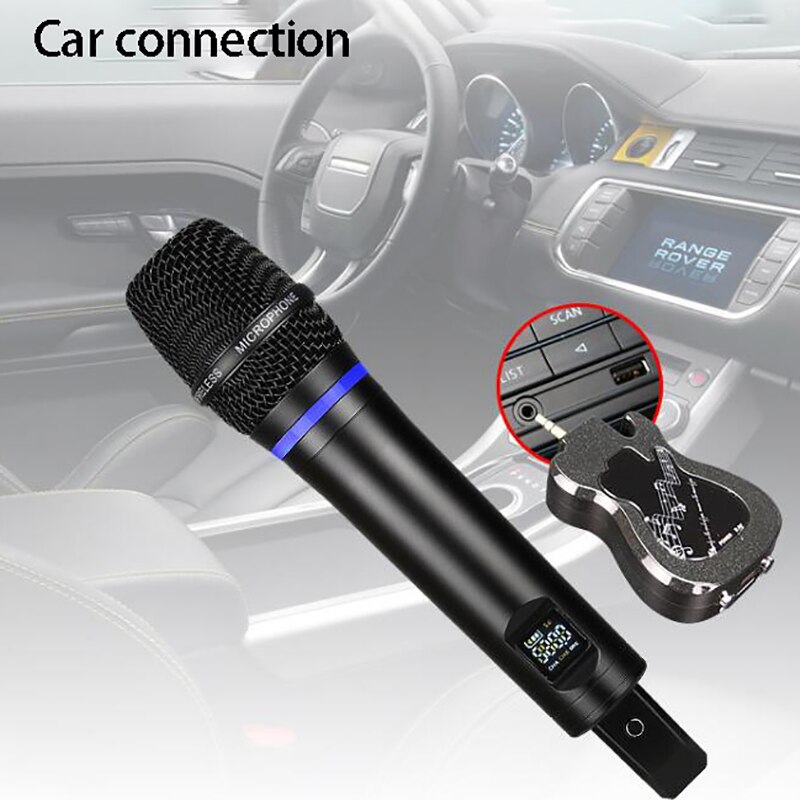 Wireless Microphone USB RCA MIC Handheld UHF Mic with Receiver for KTV Karaoke Party