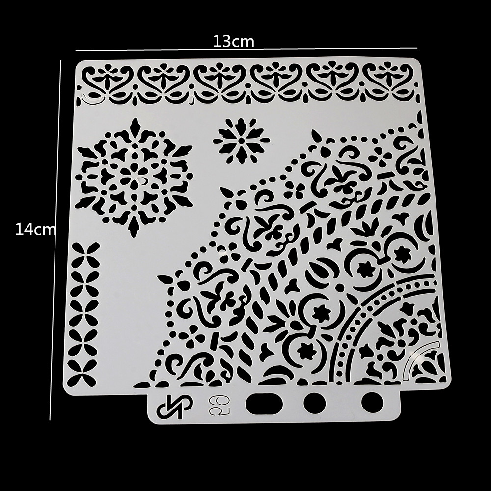Plantillas de para pintar Paredes, álbum de recortes, papel en relieve, decoración de álbum de dibujo, nuevas: Flower 2