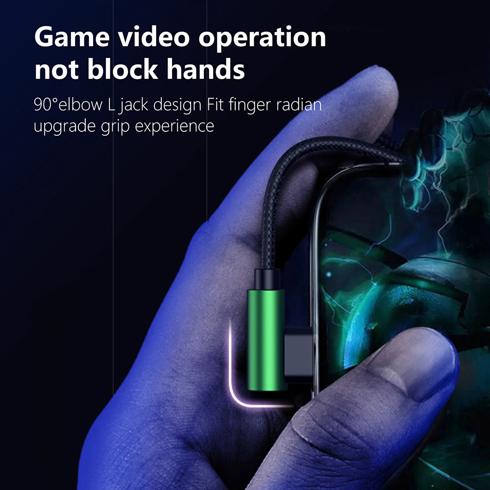 90° Jack Wired Gaming Headset HiFi Surround Sound With Mic Type C 3.5mm Music Headphones For iPhone Huawei In-ear Bass Earphones