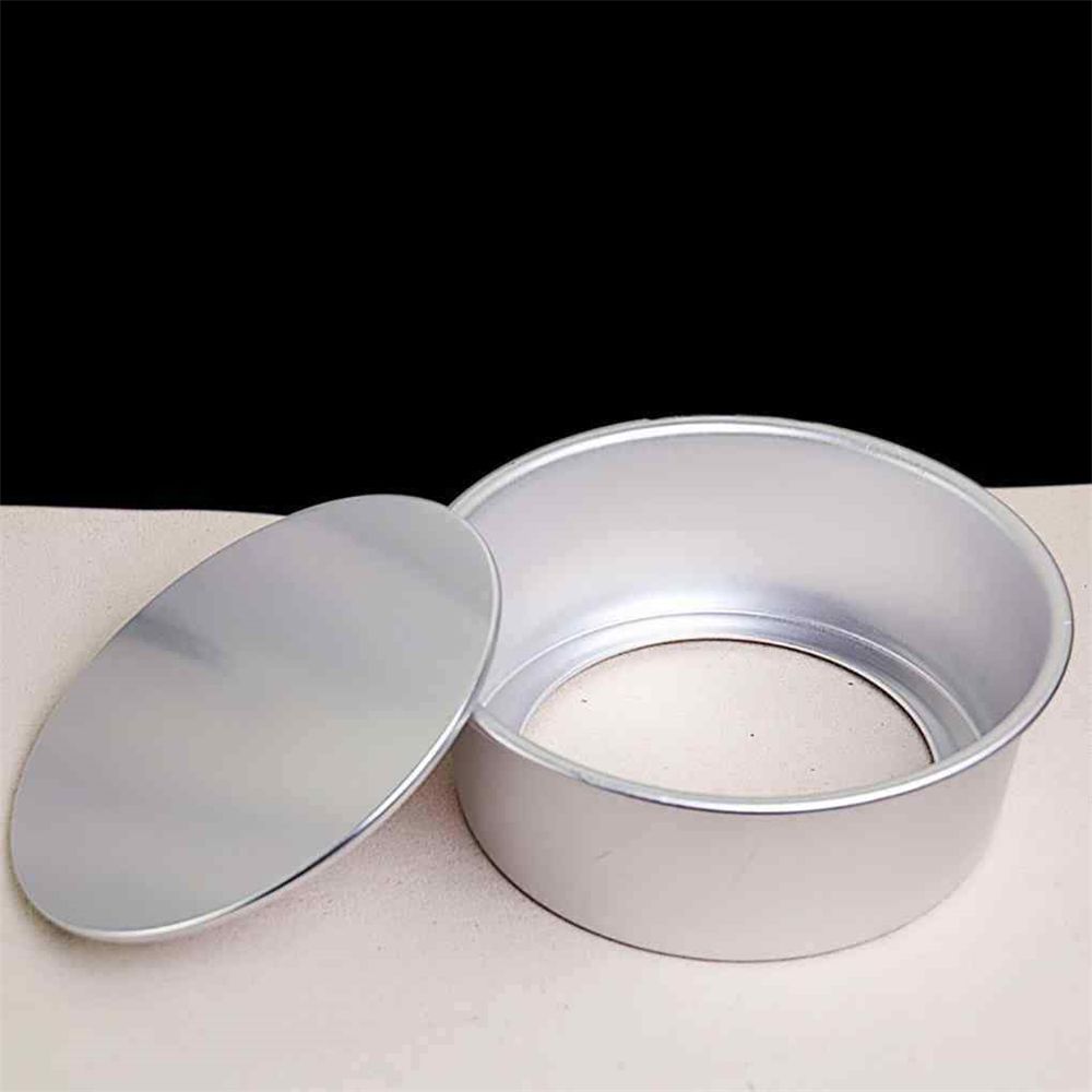 1pc Aluminum Round Cake Tin 2 Inch Loose Base Bottom Deep Baking Pan Tier Wedding Decoration Used for Cake Pastry Chocolate CIQ
