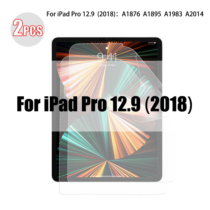 2 sztuk papieru Tablet jak Screen Protector dla Ipad Pro 11 12.9 2021 10.5 10.2 2020 9 Film dla Ipad Air Mini 6 5 4 3 2 1 bez szkła: For Pro 12.9 (2018)