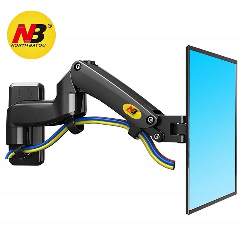 Nb-suporte de parede para monitor de movimento, 17 polegadas a 27 polegadas, monitor de lcd, com mola a gás ajustável, bayou f150