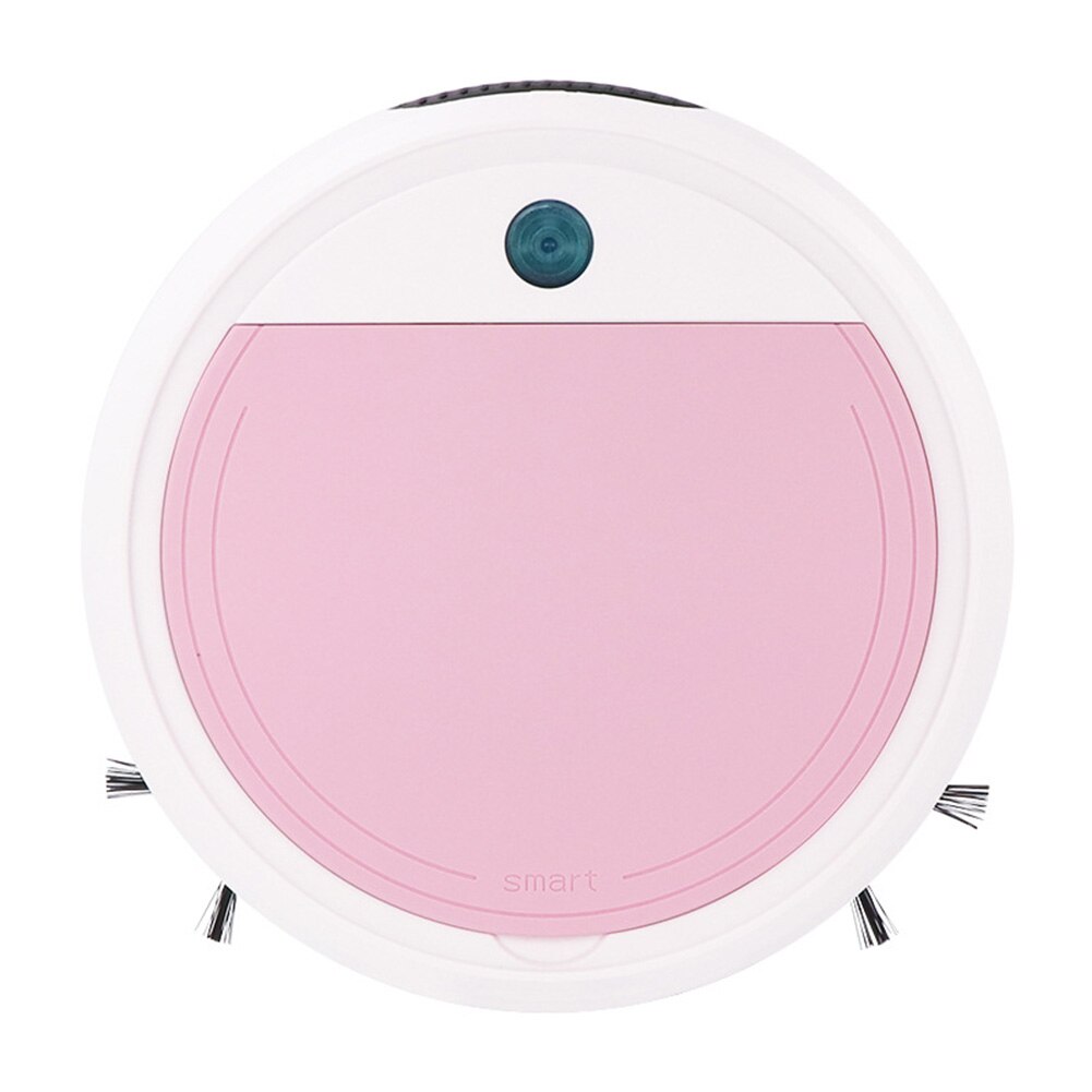 UV Disinfection Smart Robot Vacuum Cleaner Multifunctional 4-In-1 Auto Floor Sweeping Robot Dry Wet Vacuum Cleaner Machine: White-Pink