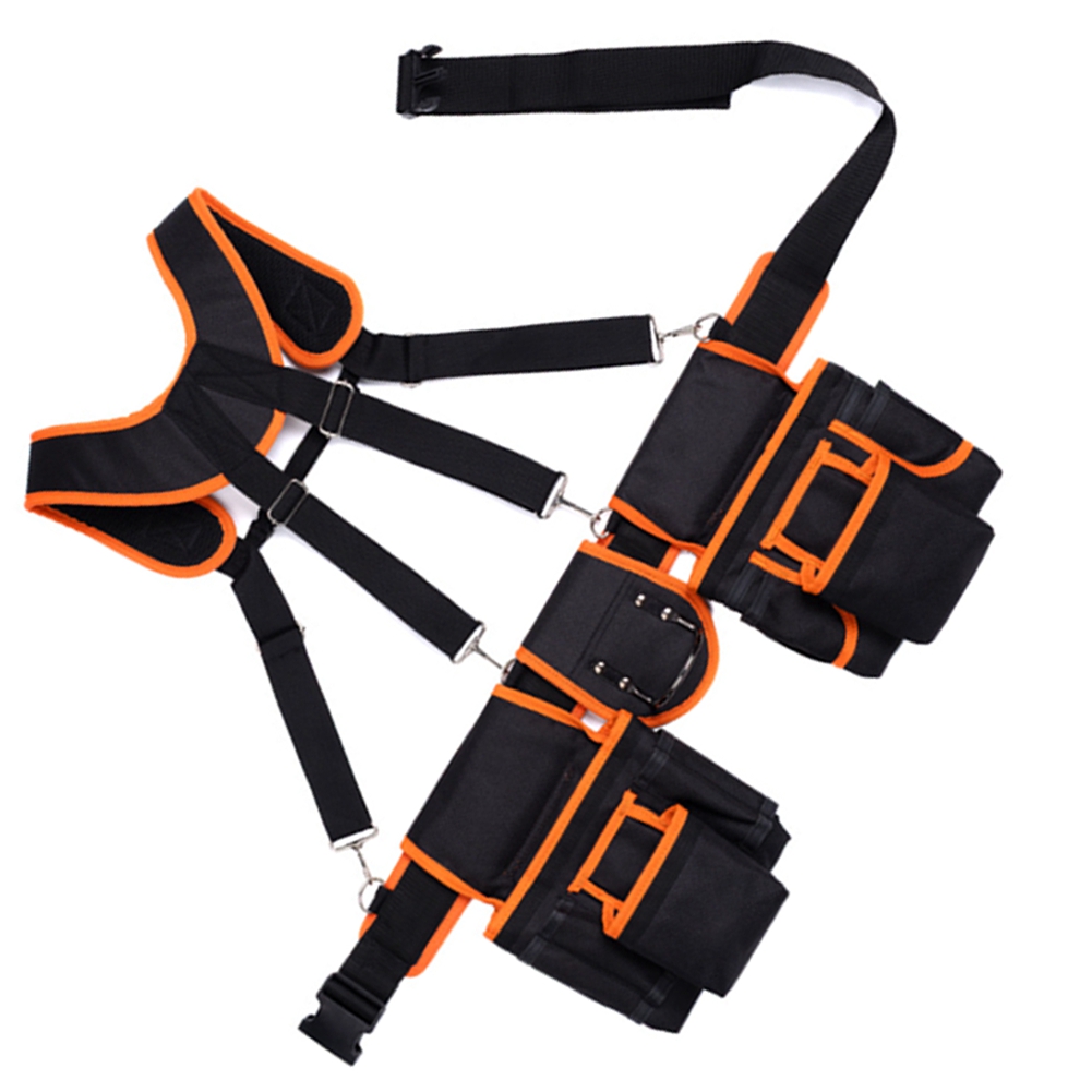 BSEVB-Bretel Gereedschapsriem Met Zakjes Zware Bouw Gereedschapsriem Werkriem Gereedschapsorganisator Timmerman Gereedschapsriem: Default Title