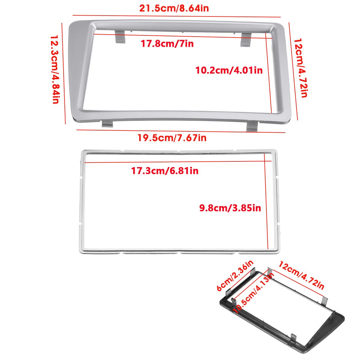 2 Din Car Radio Stereo Fascia Panel Plate Frame Kit Double Din Dash Mount DVD Frame For Honda/Civic EP2 EP3 2001-2006