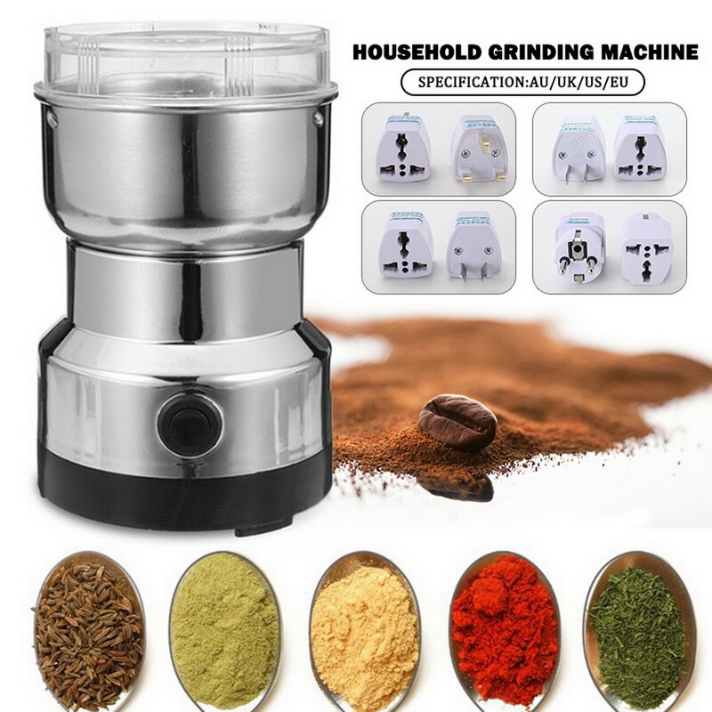 Molinillo Eléctrico de granos de café con enchufe UE/UK/US/AU, molinillo de granos de cereales para cocina, nueces, especias, molienda, máquina de café doméstica