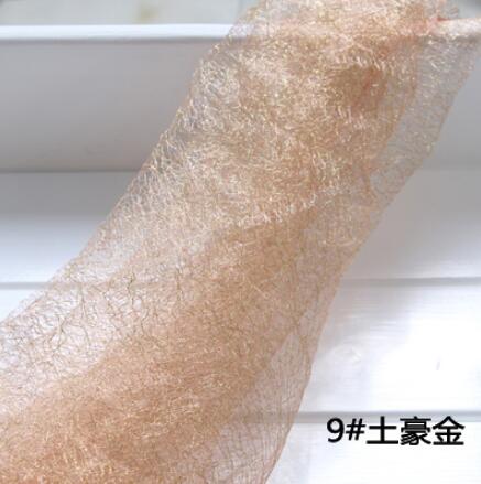 Gagqeuywe breite 1,5 m Goldene silber seide netzwerk stoff spinne Netz hohl spitze Chaos Netz farbe handgemachte diy leistung kleidung: Gold