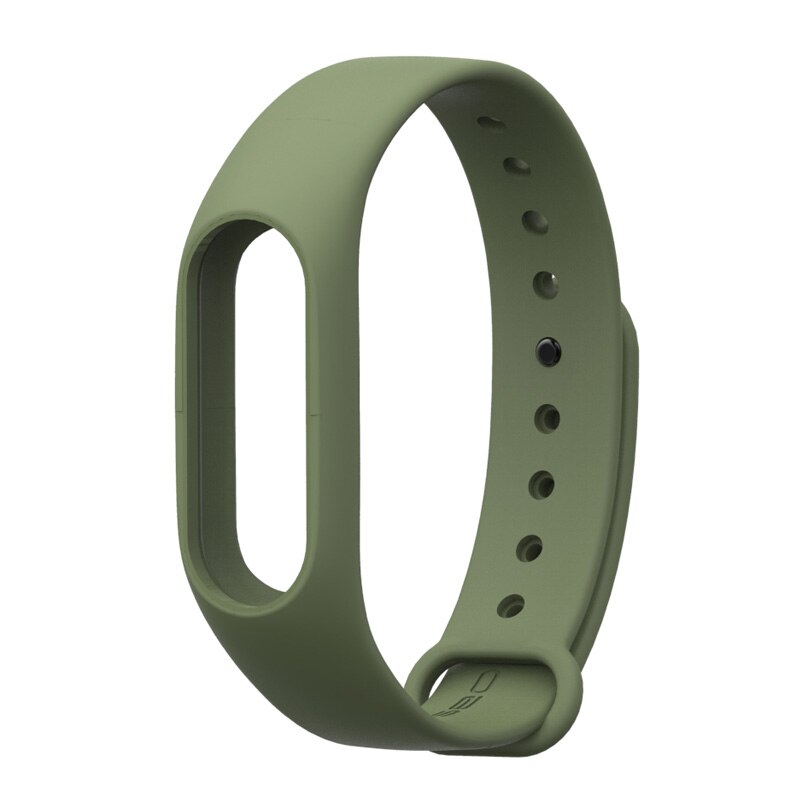 Para Xiaomi Mi Band 2 Correa de muñeca de silicona para mi Band 2 pulsera accesorios reloj inteligente Original M2 Miband 2 Correa: Army Green