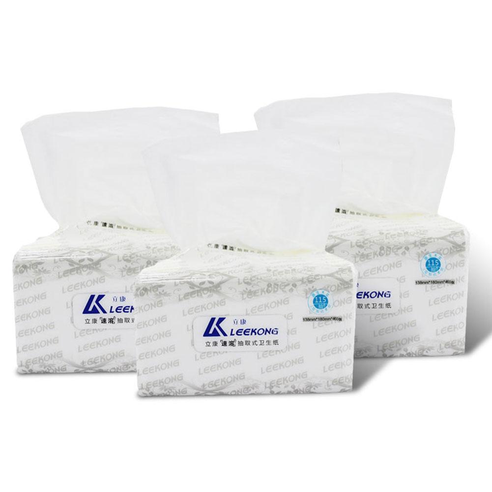 460PCS/Pack Toilet Paper 4 Layers Soft Strong Paper Tissues for Toilets Kitchens Restaurants: 3pcs