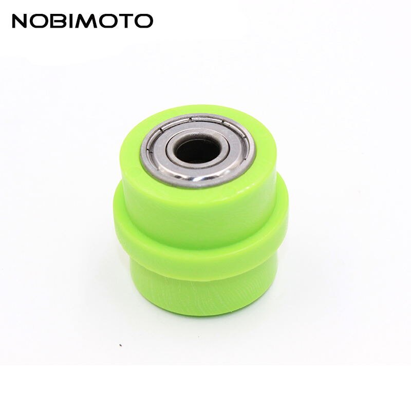 7 kleuren 8mm 10mm geleider tandwielen lager rol katrol wiel spanner geleider voor pit dirt bike motocross atv crf cr  xr 2 cnc -107: Groen 8mm