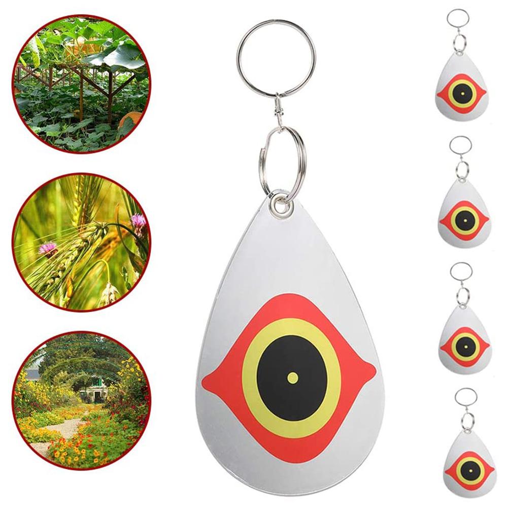 5Pcs Bird Repellent Reflective Dis Pest Repeller Pigeon Crow Hawk Goose Seagull Deterrent Repellent Disks For Garden Lawn Courty