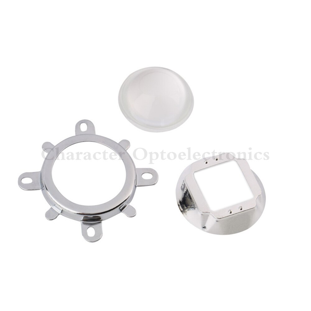 Lente de 44mm para Reflector de 50mm, colimador, soporte fijo de luz de para LED COB de 50W y 100W: 100W 80 degree