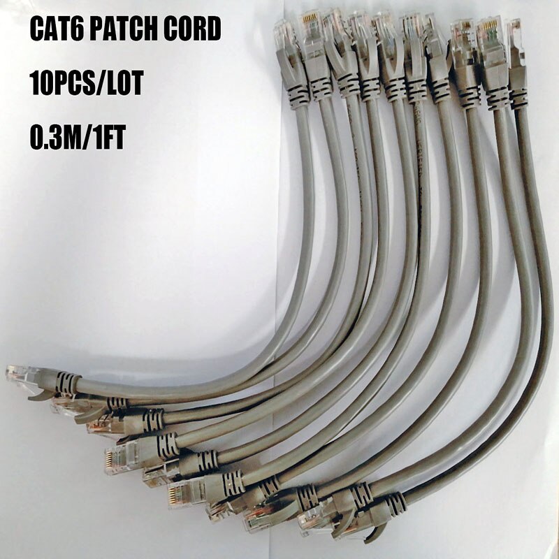 10 Stks/partij 0.5FT 0.65FT 1FT 1.65FT Verkoopt CAT6 Utp Ronde Kabel Ethernet Kabels Netwerk Draad Kabel RJ45 Patch Cord lan Kabel