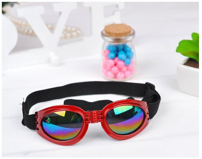 Gafas de protección para perros, gafas de sol con protección UV para gatos, gafas de sol Multicolor para perros, productos para mascotas, accesorios, gafas de protección para perros: Rojo