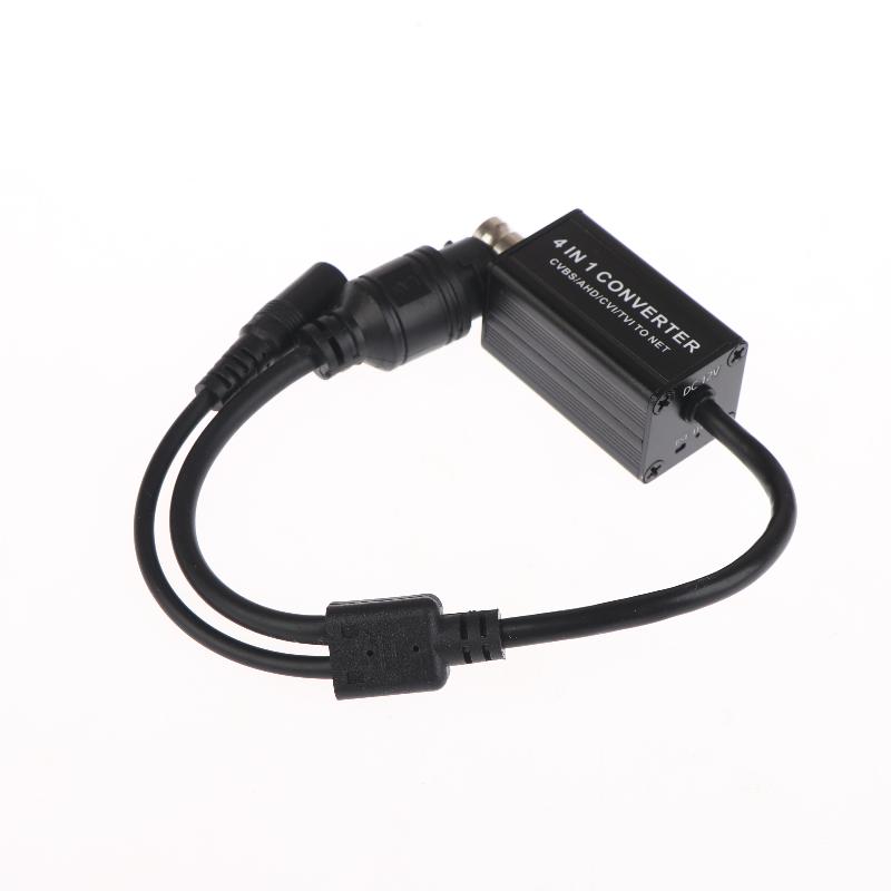 AHD/TVI/CVI/CVBS 4-in-1-Signalwandler RJ45-Ausgang BNC-Eingang DC 5-15 V H.265 RTSP-Adapter für Überwachungskamerasystem