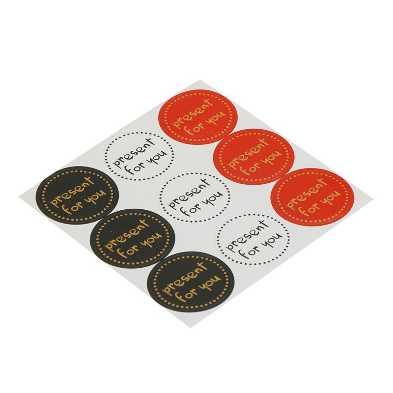 90Pcs/10 Vellen Diy Bakkerij Packsge Label Sticker Verpakking Zak Doos Kraftpapier Seal Stickers Voor Handgemaakte producten