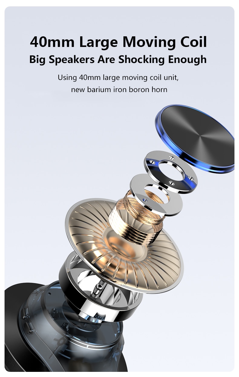 3.5mm Bluetooth 5.0 Headphones Over Ear Wireless Hi-Fi Stereo Headset Comfort Wearing hearing Protection Wireless Earphone