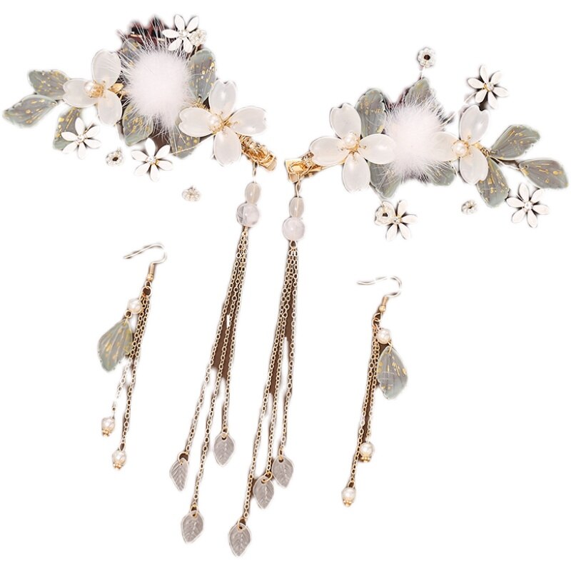 Han Chinese Kleding Accessoires Een Paar Hairclips Fringe Side Clip Haarspeld Antieke Haarspeld Hoofd Accessoires Oude Kostuum