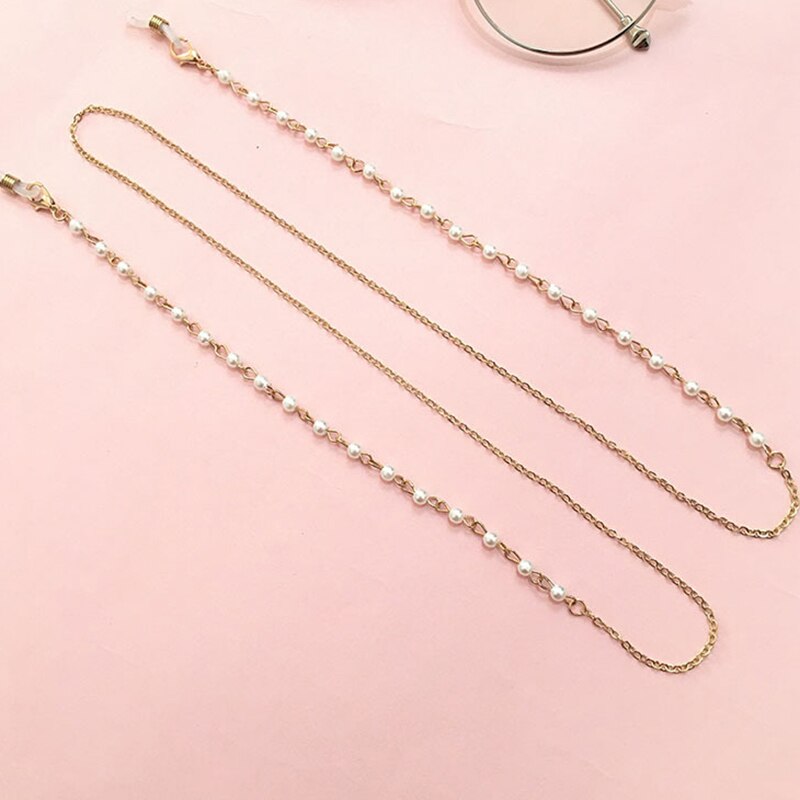 1Pc Brillen Touw Band Strass Kralen Hals Koord Anti Slip Lenzenvloeistof Ketens Zonnebril String Sport Glazen Accessoires: B1
