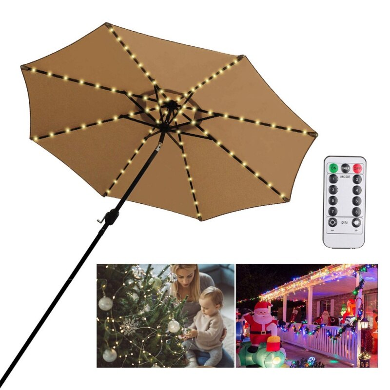 Regenschirm Lampe Kreative Dekoration Beleuchtung Wasserdicht Terrasse Garten Sonnenschirm Lampe Regenschirm Licht Ich bin Freien Strand Schnur Lichter
